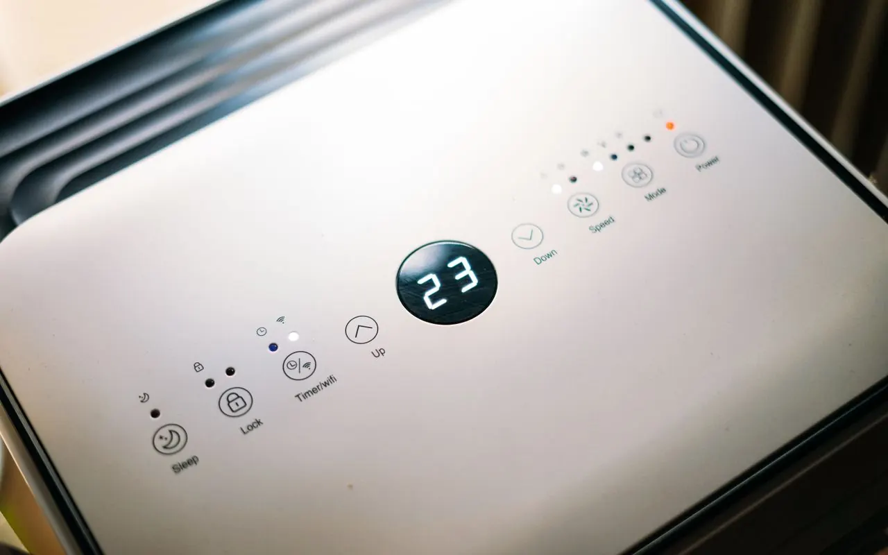Commercial dehumidifier drying a water-damaged room in Casa Grande, AZ